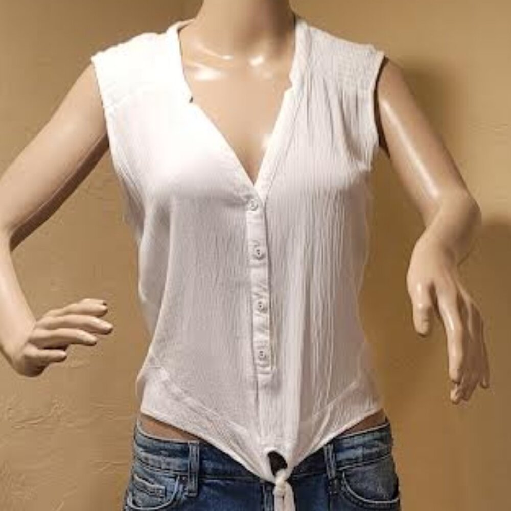 American Rag V-neck tank with knotted front - Size Small